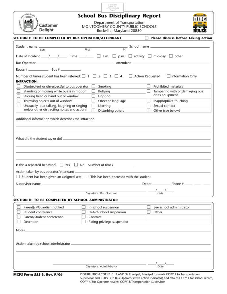 Free Disciplinary Report Forms In Ms Word Pdf Google Docs Reportform Net