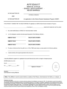 Affidavit For Osap Fill Online Printable Fillable Blank Pdffiller