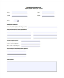 Free Sample Incident Report Forms In Pdf Pages Excel Ms Word