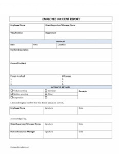 008 20Form Employee Incident Report20Ident Marine Automobile With Ohs