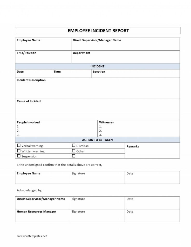 008 20Form Employee Incident Report20Ident Marine Automobile With Ohs 