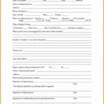 012 Incident Report Template Word South Africadeas Vehicle Intended For