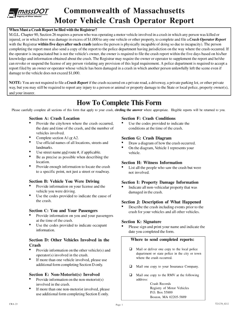 2012 Form MA CRA 23 Fill Online Printable Fillable Blank PdfFiller