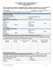 2014 2021 CA DWC Form RFA Fill Online Printable Fillable Blank