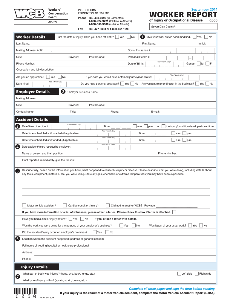 2014 Form Canada C060 Fill Online Printable Fillable Blank PDFfiller