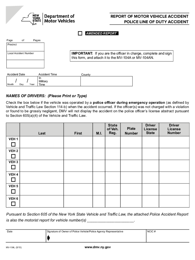 2021 NY DMV Accident Reports Fillable Printable PDF Forms Handypdf