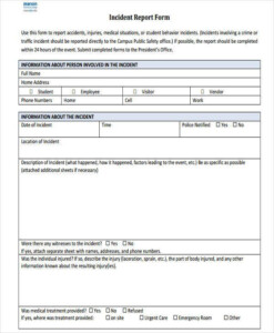 42 Free Incident Report Templates PDF Word Free Premium Templates