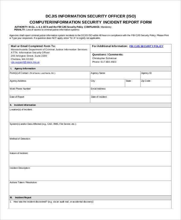 43 Incident Report Formats PDF Word Pages Free Premium Templates