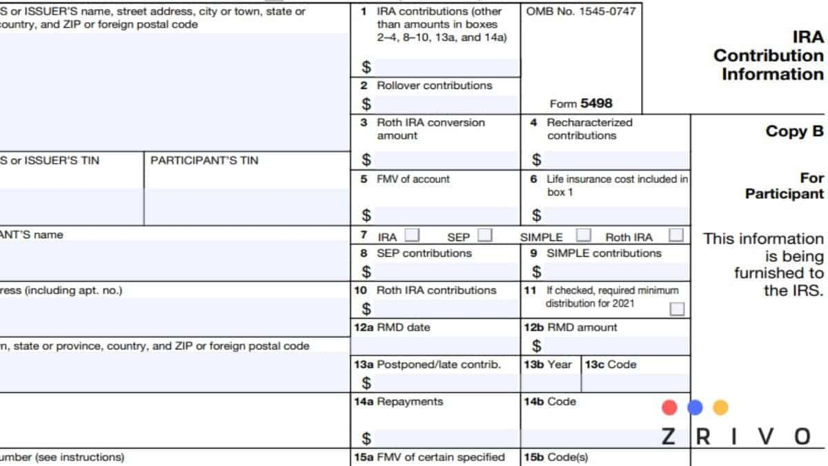 5498 Form 2021 IRS Forms Zrivo