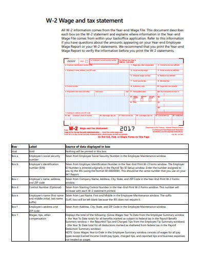 6 Wage And Tax Statement Templates In DOC PDF Free Premium Templates