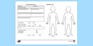 Accident Record Form With Body Map Template