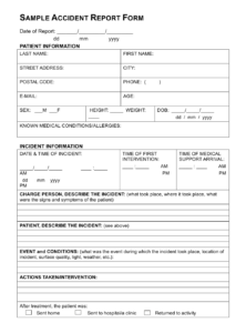 Accident Report Form Download Printable PDF Templateroller