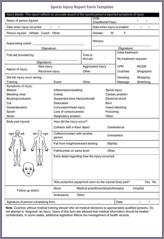 Accident Report Form Incident Report Form Incident Report Templates