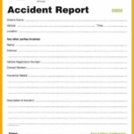 Accident Report Form Work Accident Report Template Incident Report Form
