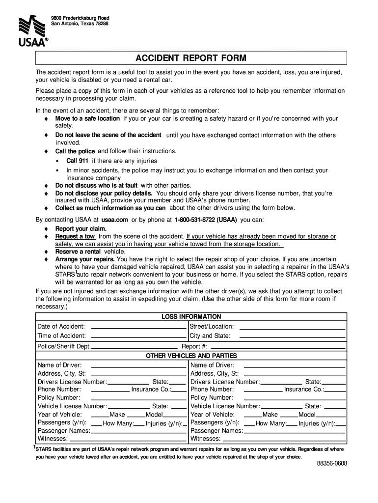 Accident Usaa Report Create Fill Online Printable Fillable Blank