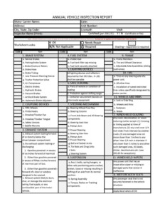 Annual Inspection Report With Appendix G DOT Safety Plus