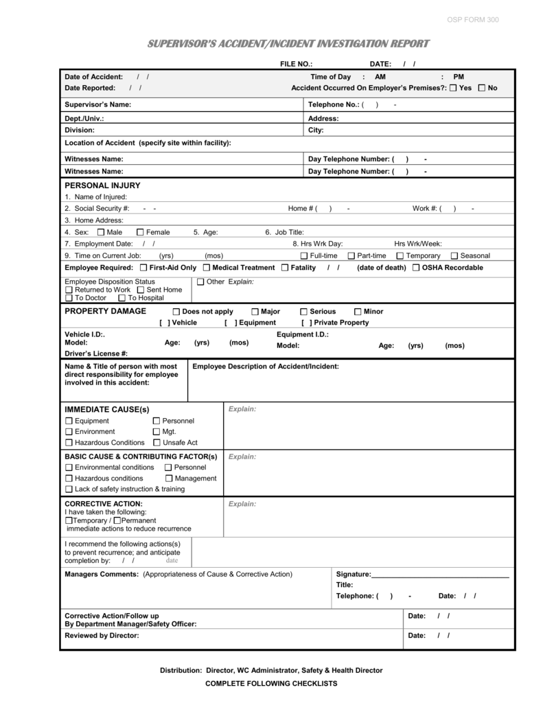 Appendix A Osp Form 300