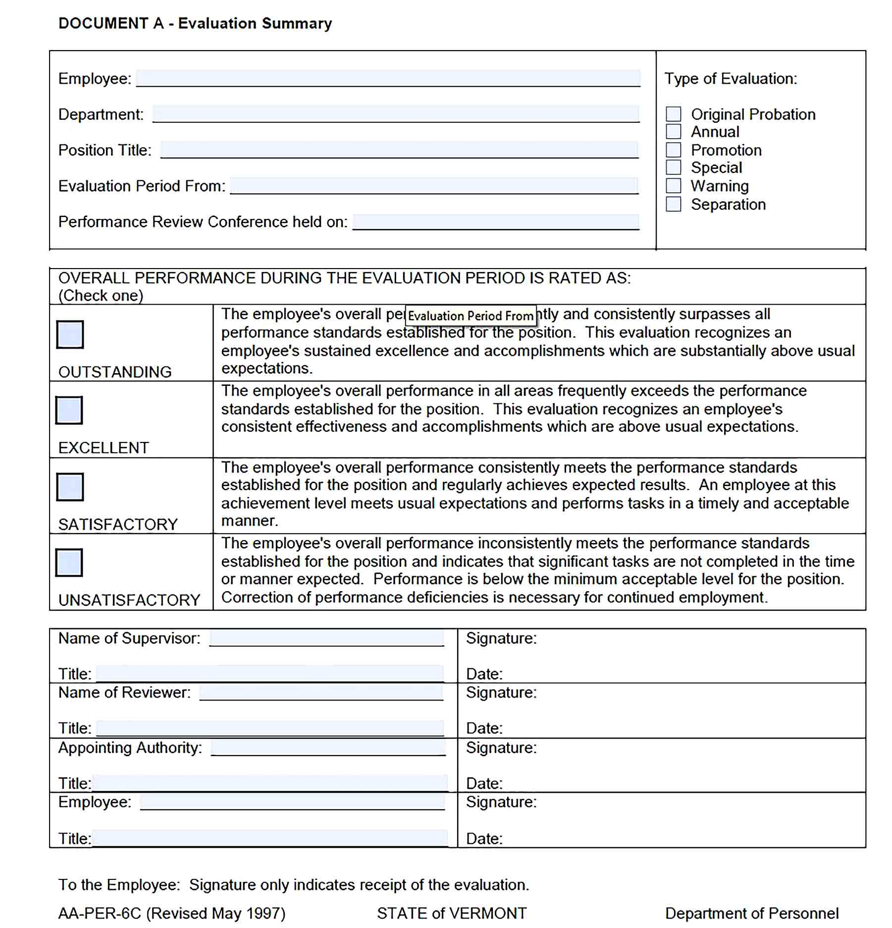 Appraisal Report Templates Performance Appraisal Performance 