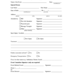 BC Athletics Sport Injury Accident Report Form Fill And Sign