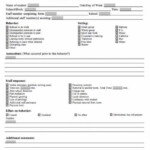 BEHAVIOR INCIDENT REPORT This Form Streamlines The Reporting Of