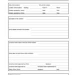 Blank Incident Report Form Template Blank Incident Intended For