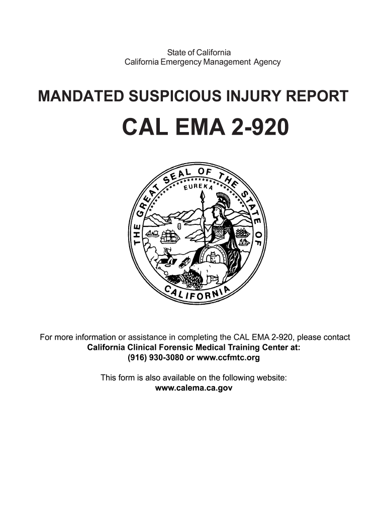 CA Cal EMA 2 920 2003 Fill And Sign Printable Template Online US 