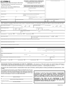 CC Form 2 Download Fillable PDF Or Fill Online Employer First Notice