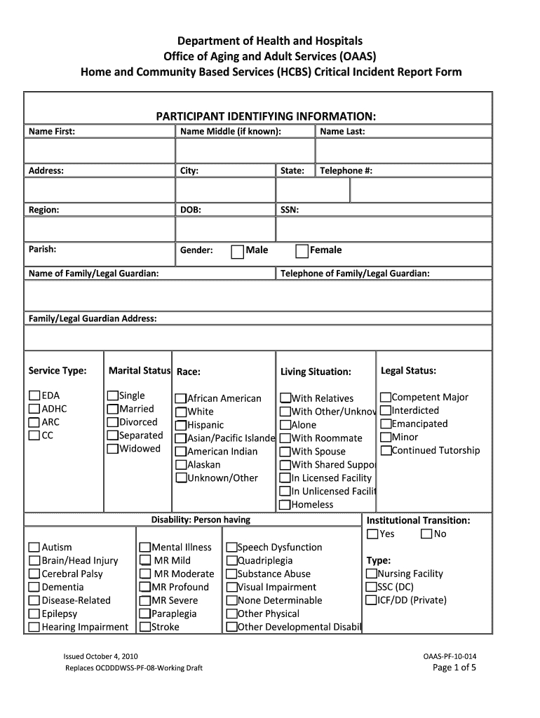 Clinical Incident Form Fill Online Printable Fillable Throughout 