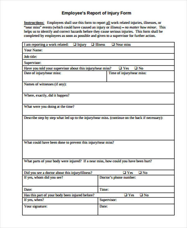 Construction Incident Report Template 19 Free Word PDF Format 
