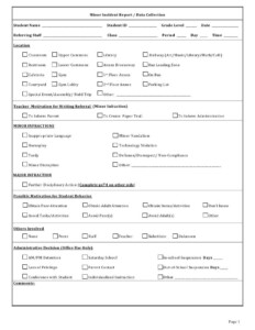 Electronic Referral Form 1 Incident Report Incident Report Form