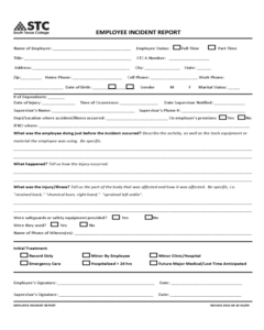 Employee Incident Report Form Texas Edit Fill Sign Online Handypdf