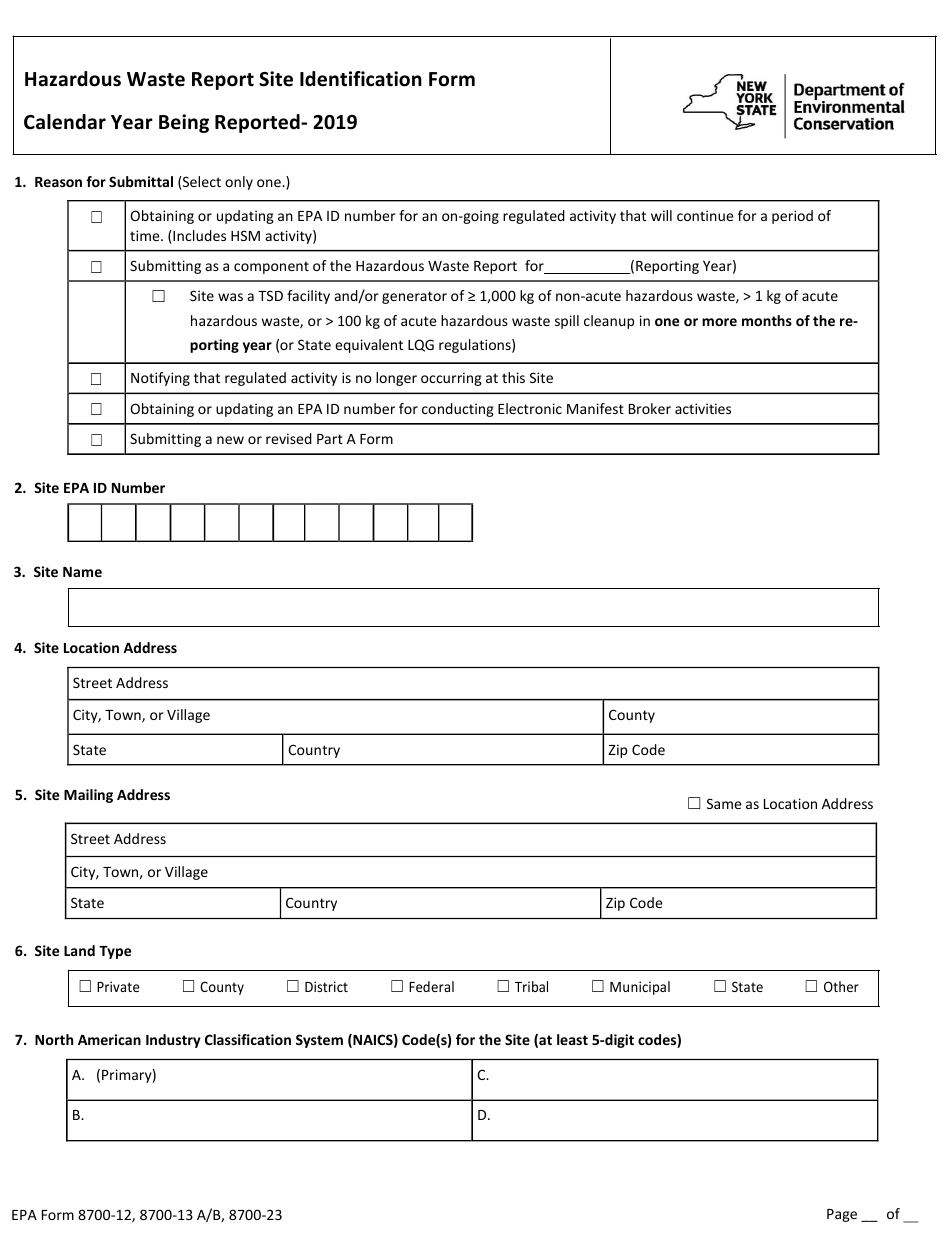 EPA Form 8700 12 8700 13 A B 8700 23 Download Printable PDF Or Fill 