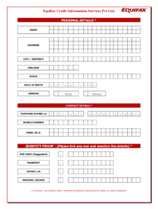 Equifax Free Annual Credit Report Request Form DFRETZ