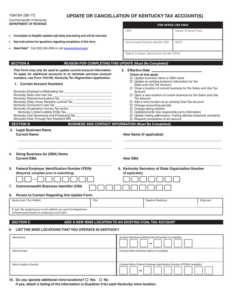 Fill Free Fillable Forms Commonwealth Of Kentucky