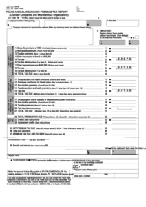 Fillable Form 25 100 Texas Annual Insurance Premium Tax Report