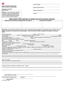 Fillable Form 8 Dcwc Employer S First Report Of Injury Or