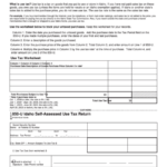 Fillable Form 850 U Idaho Self Assessed Use Tax Worksheet And Return