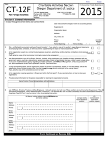 Fillable Form Ct 12f Tax Return For Foreign Charities 2015