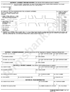 Fillable Standard Form 91 Motor Vehicle Accident Report Page 2 Of 4