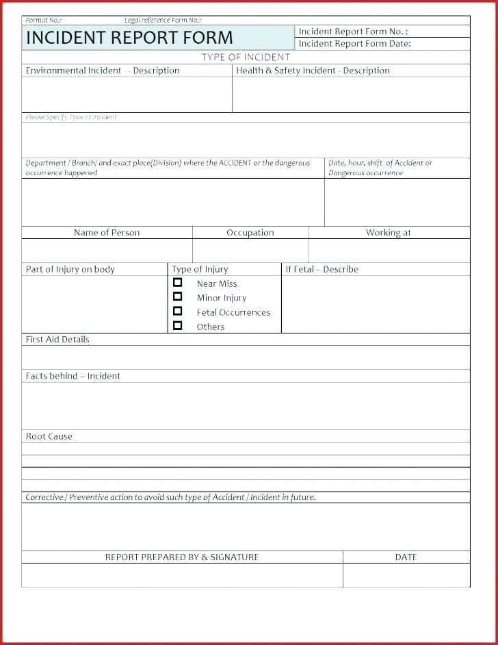 First Aid Incident Report Form Template 1 PROFESSIONAL TEMPLATES