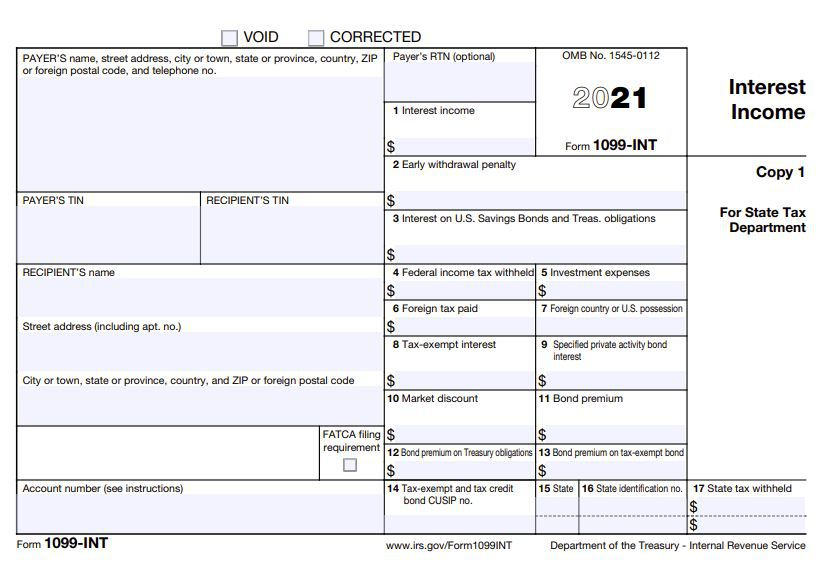 Form 1099 INT Interest Income Definition