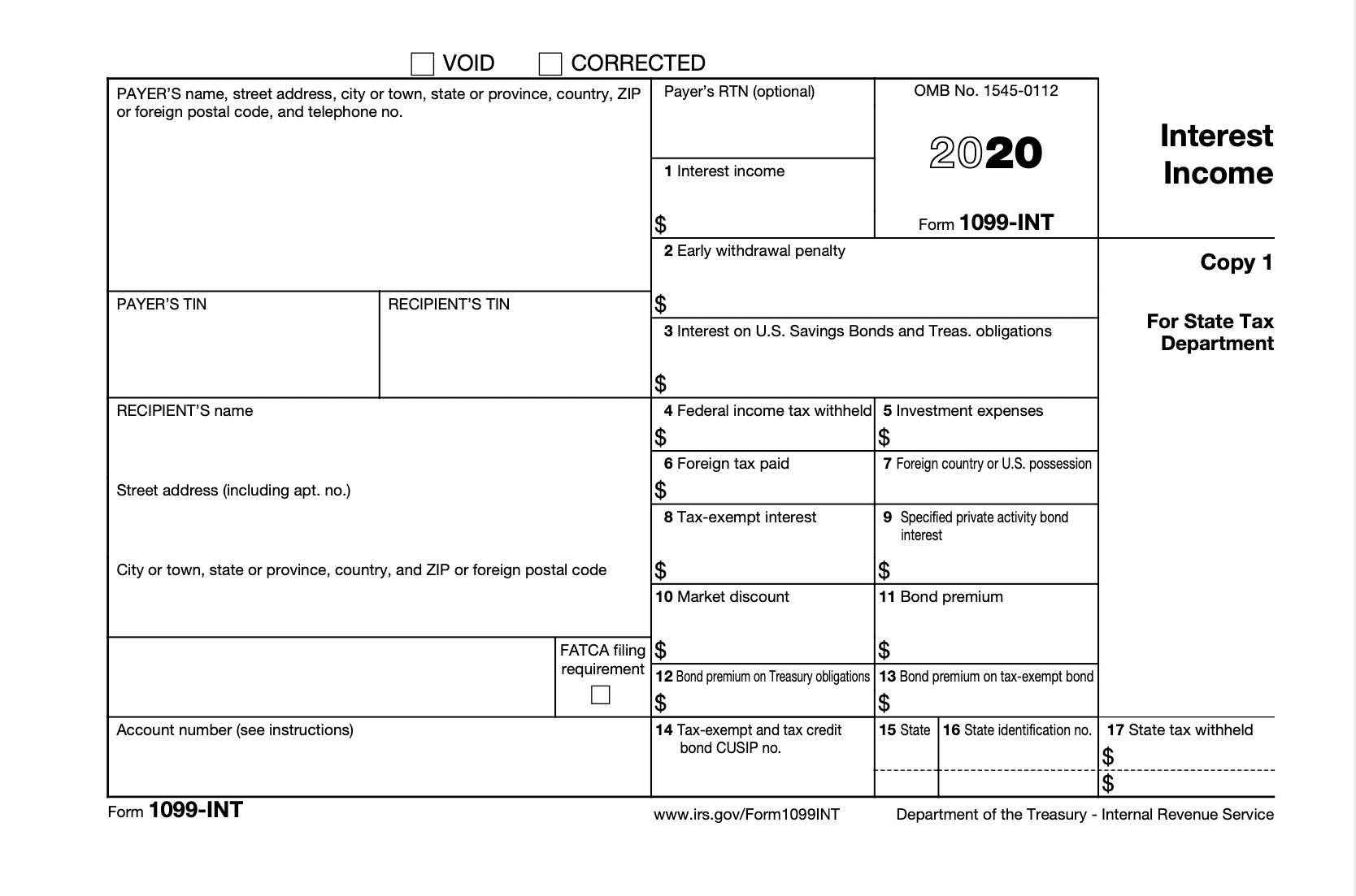 Form 1099 INT Interest Income Definition