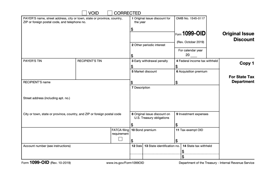 Form 1099 OID Original Issue Discount Definition