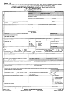 Form 122 Workers Compensation Employers First Report Of Injury Or