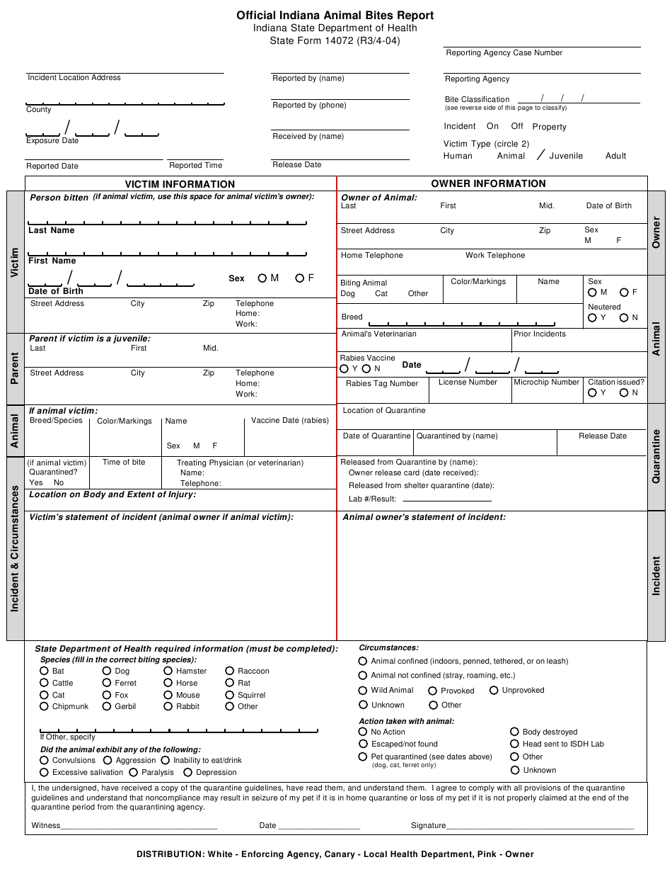 Form 14072 Download Printable PDF Or Fill Online Official Indiana 