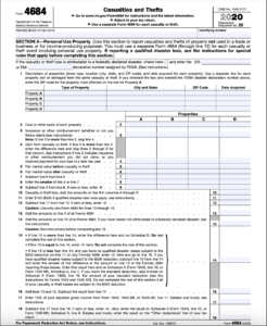 Form 4684 Casualties And Thefts Definition