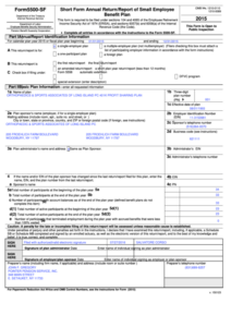 Form 5500 Sf Short Form Annual Return report Of Small Employee