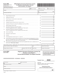 Form 802 Download Fillable PDF Or Fill Online Virginia Insurance