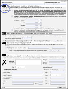 Form 941 Instructions FICA Tax Rate 2018 Mailing Address