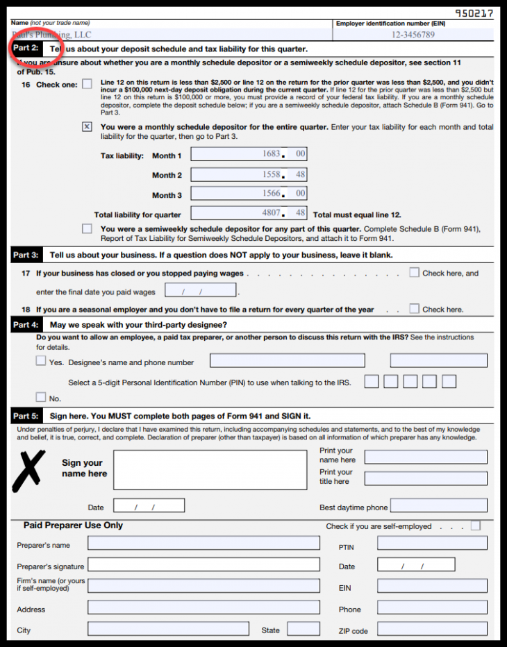 Form 941 Instructions FICA Tax Rate Mailing Address 
